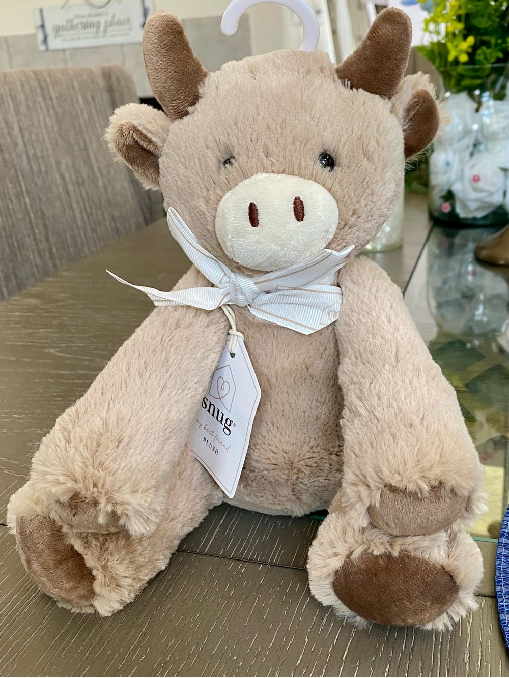 Snug Cow Plush Baby Lovey Farm Stuffed Animal Cuddle Snuggle Tan Toddler Toy NWT